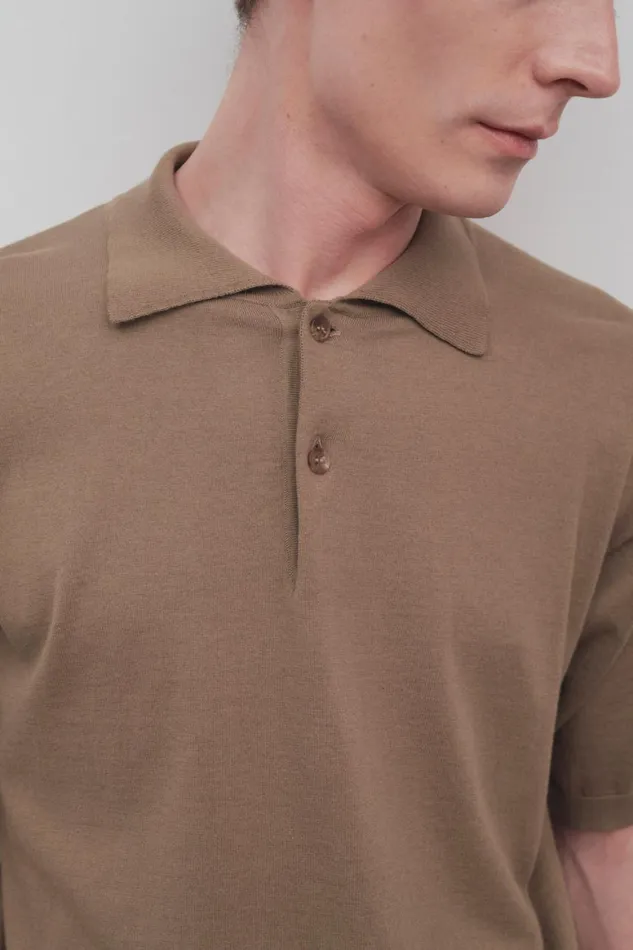 Shirts Men The Row Tiago Top In Cotton And Cashmere Khaki