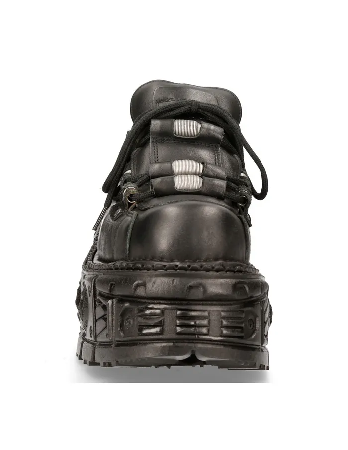 Shoe Black Imperfect With Laces M233C4 WomenMen New Rock Platform
