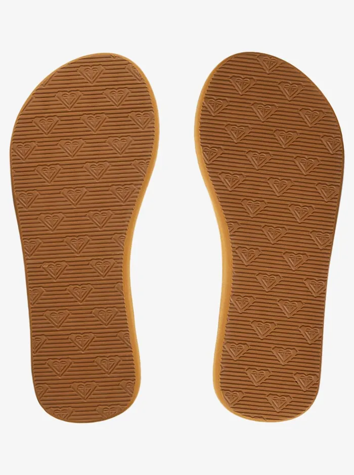 Shoes and Sandals Women Roxy Girl039s 416 Costas FlipFlops Rose Gold