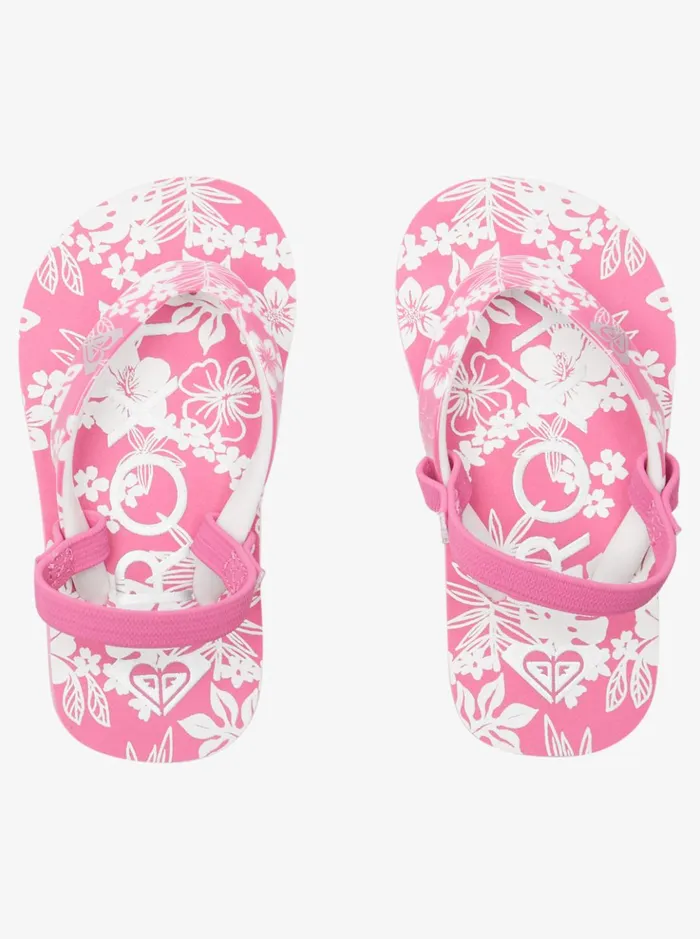Shoes and Sandals Women Roxy Toddler039s Pebbles Sandals Pinkwhite