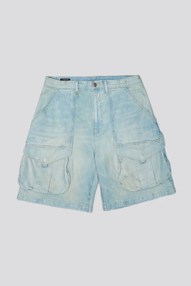 ShortsSkirts Women R13 Multipocket Relaxed Short 8211 Lennon Blue