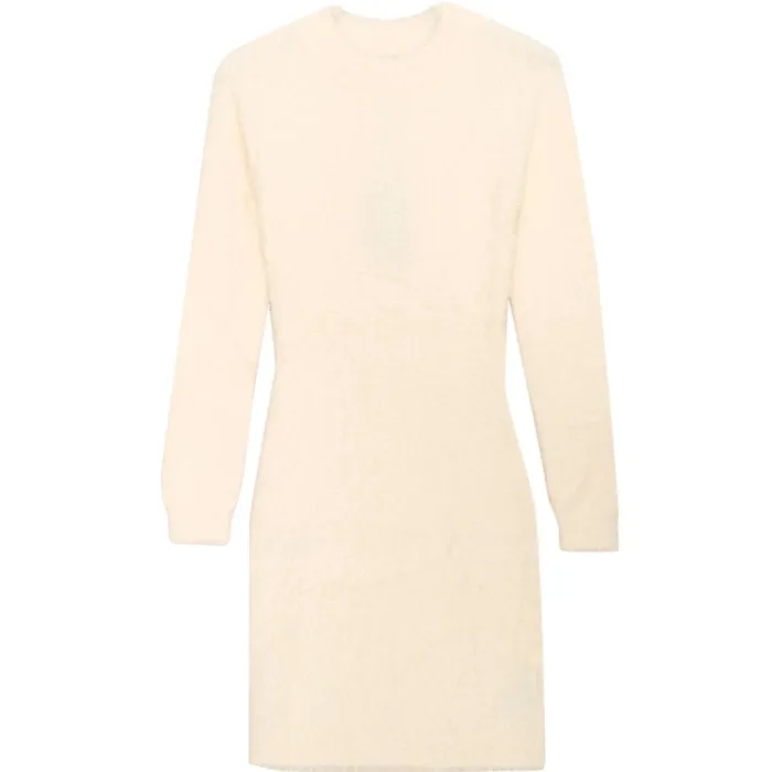 Sixth June Paris Dresses and Jumpsuits Fluffy Short Dress Beige White 8211 Women Sixth June Paris Dresses and Jumpsuits Fluffy Short Dress Beige White 8211 Women