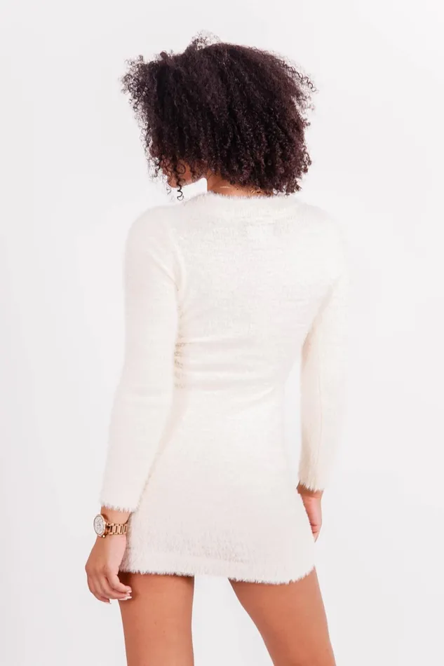 Sixth June Paris Dresses and Jumpsuits Fluffy Short Dress Beige White 8211 Women Sixth June Paris Dresses and Jumpsuits Fluffy Short Dress Beige White 8211 Women