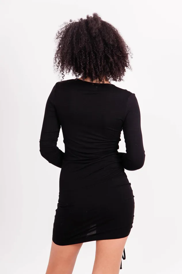 Sixth June Paris Dresses and Jumpsuits Pleated Neck Sexy Dress Black 8211 Women Sixth June Paris Dresses and Jumpsuits Pleated Neck Sexy Dress Black 8211 Women