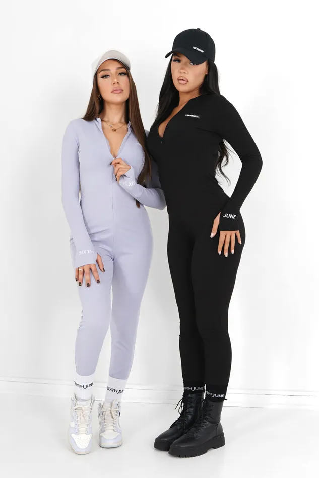 Sixth June Paris Dresses and Jumpsuits Ribbed Playsuit Logo Purple 8211 Women Sixth June Paris Dresses and Jumpsuits Ribbed Playsuit Logo Purple 8211 Women