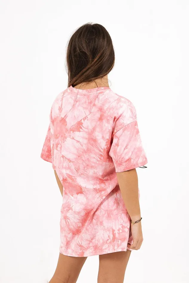 Sixth June Paris Dresses and Jumpsuits Tie Dye Drawstrings Tshirt Dress Pink Multi 8211 Women Sixth June Paris Dresses and Jumpsuits Tie Dye Drawstrings Tshirt Dress Pink Multi 8211 Women
