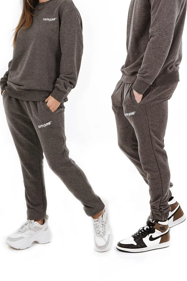 Sixth June Paris Jeans Trousers Soft Embroidered Logo Joggers Grey 8211 Men Sixth June Paris Jeans Trousers Soft Embroidered Logo Joggers Grey 8211 Men