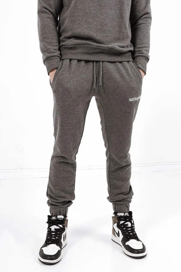 Sixth June Paris Jeans Trousers Soft Embroidered Logo Joggers Grey 8211 Men Sixth June Paris Jeans Trousers Soft Embroidered Logo Joggers Grey 8211 Men