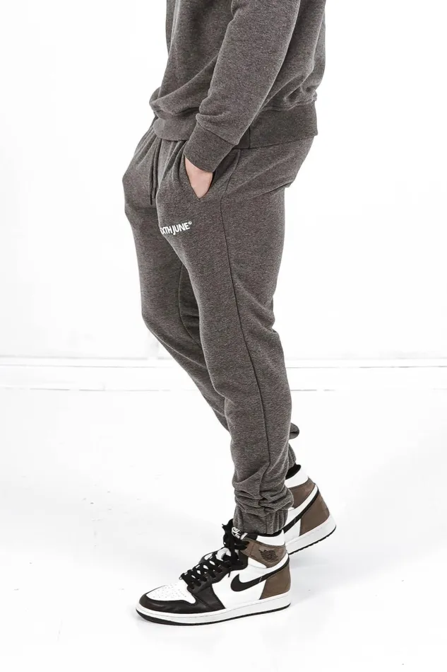 Sixth June Paris Jeans Trousers Soft Embroidered Logo Joggers Grey 8211 Men Sixth June Paris Jeans Trousers Soft Embroidered Logo Joggers Grey 8211 Men