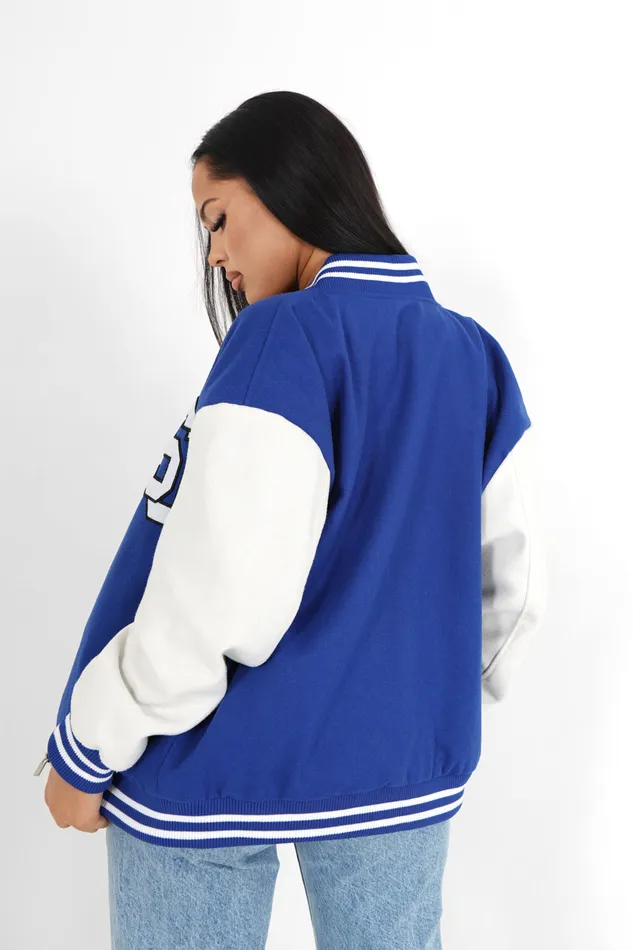 Sixth June Paris Outerwear Bicolored Teddy Jacket Blue 8211 Women