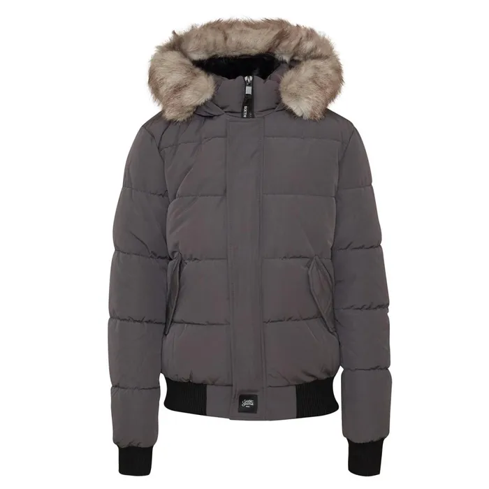Sixth June Paris Outerwear Faux Fur Lining Down Jacket Grey 8211 Men