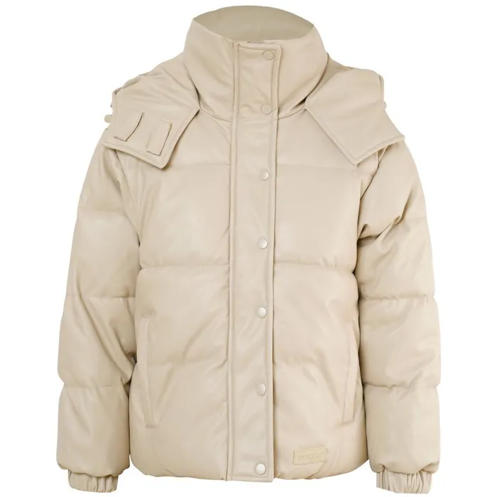 Sixth June Paris Outerwear Faux Leather Puffer Beige 8211 Women Sixth June Paris Outerwear Faux Leather Puffer Beige 8211 Women