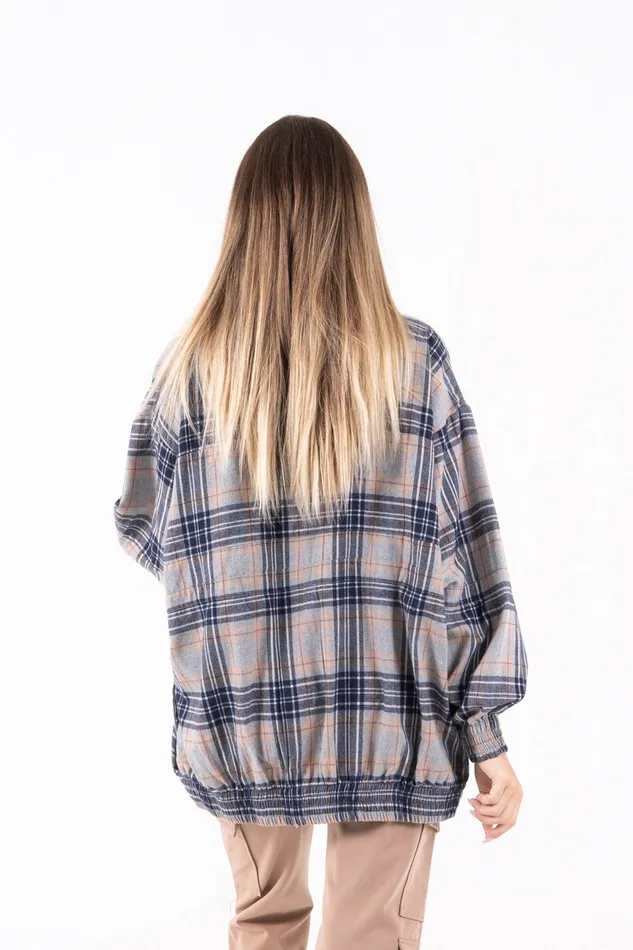 Sixth June Paris Outerwear Oversize Tartan Jacket Beige 8211 Women Sixth June Paris Outerwear Oversize Tartan Jacket Beige 8211 Women
