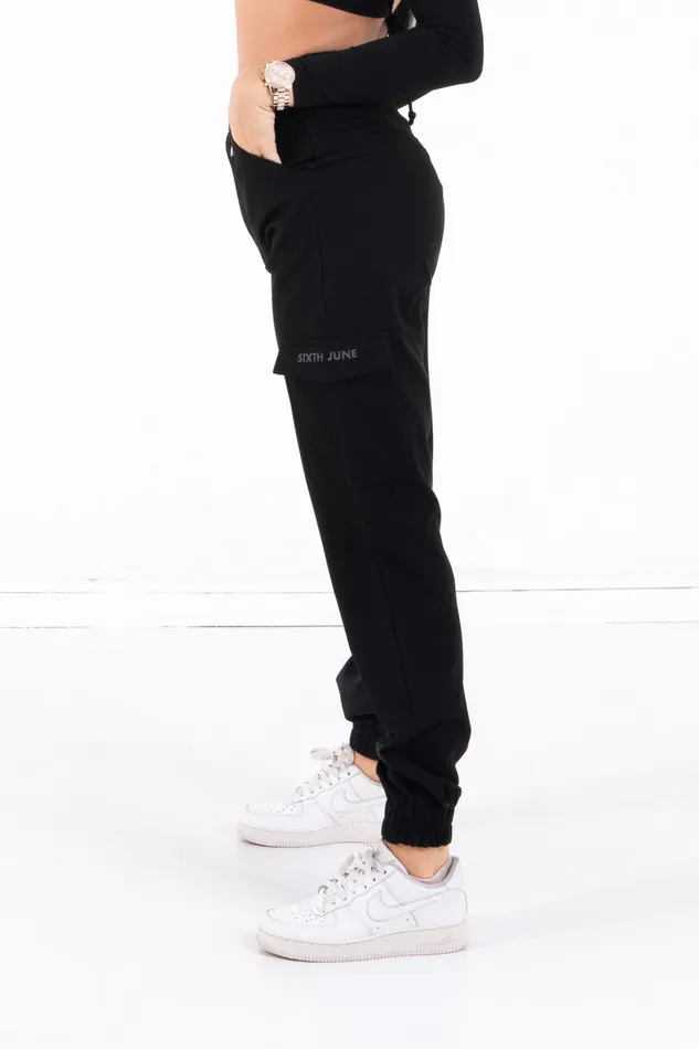 Sixth June Paris Pants Joggers Leggings Embroidered Cargo Pants Black 8211 Women Sixth June Paris Pants Joggers Leggings Embroidered Cargo Pants Black 8211 Women