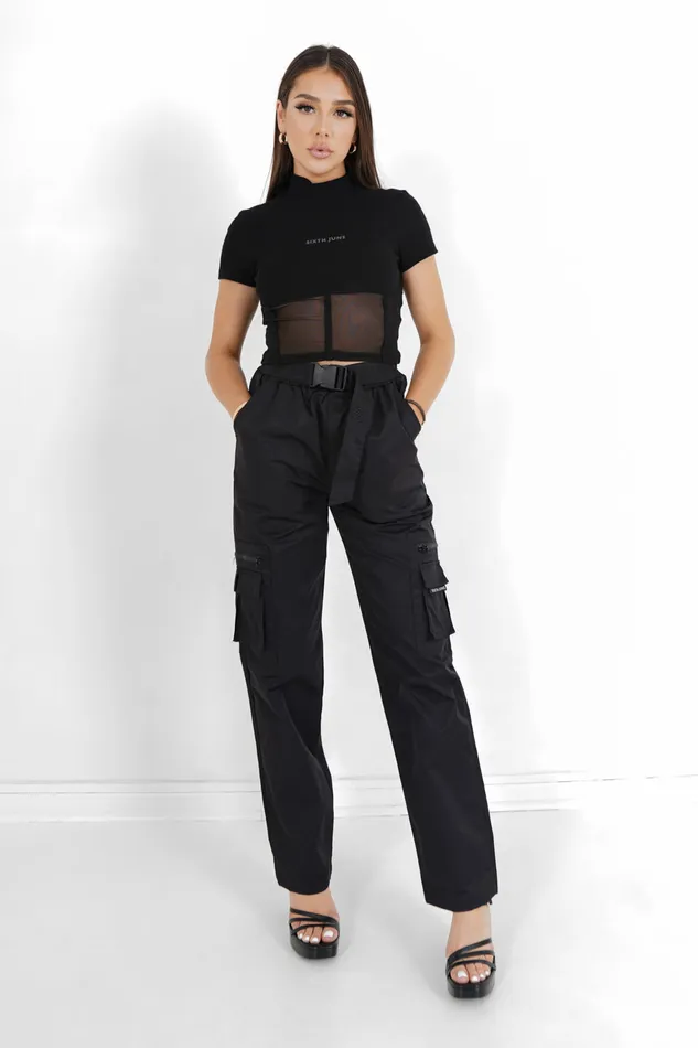 Sixth June Paris Pants Joggers Leggings Tactical Cargo Pants Black 8211 Women Sixth June Paris Pants Joggers Leggings Tactical Cargo Pants Black 8211 Women