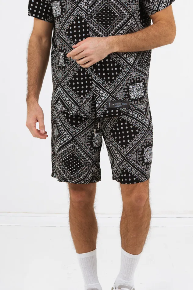 Sixth June Paris Shorts and Swimwear Bandana Casual Shorts Black 8211 Men Sixth June Paris Shorts and Swimwear Bandana Casual Shorts Black 8211 Men