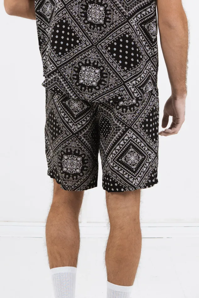 Sixth June Paris Shorts and Swimwear Bandana Casual Shorts Black 8211 Men Sixth June Paris Shorts and Swimwear Bandana Casual Shorts Black 8211 Men