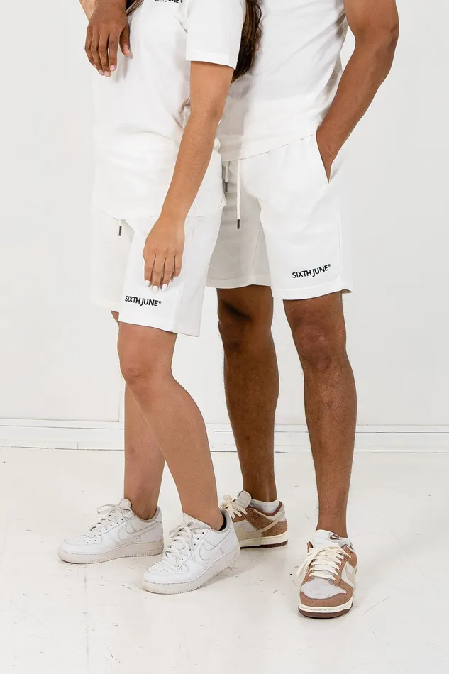 Sixth June Paris Shorts and Swimwear Soft Embroidered Logo Shorts White 8211 Men Sixth June Paris Shorts and Swimwear Soft Embroidered Logo Shorts White 8211 Men