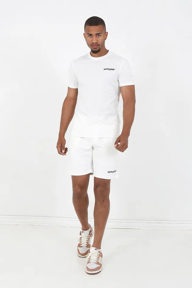 Sixth June Paris Shorts and Swimwear Soft Embroidered Logo Shorts White 8211 Men Sixth June Paris Shorts and Swimwear Soft Embroidered Logo Shorts White 8211 Men