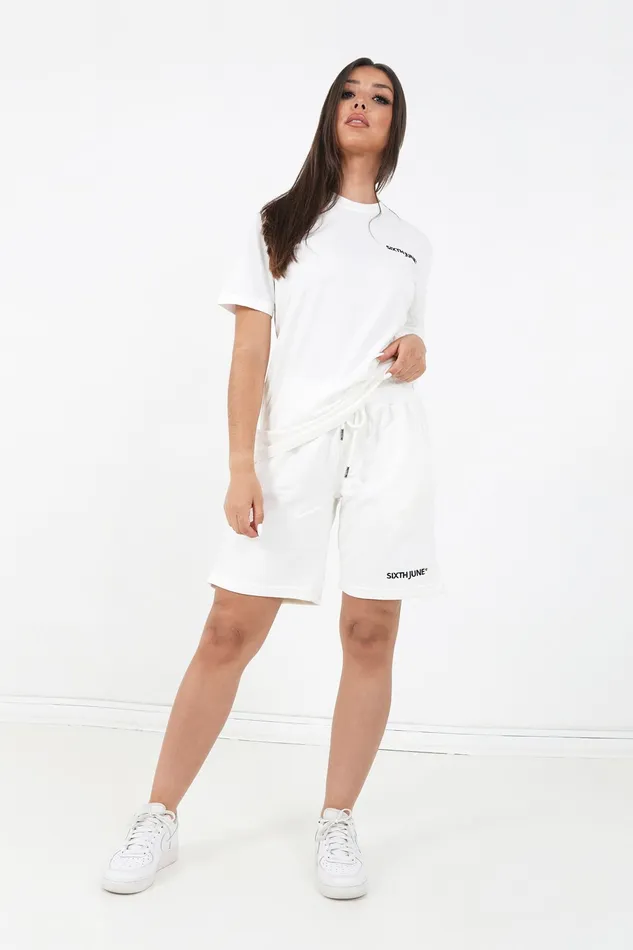 Sixth June Paris Shorts and Swimwear Soft Embroidered Logo Shorts White 8211 Men Sixth June Paris Shorts and Swimwear Soft Embroidered Logo Shorts White 8211 Men