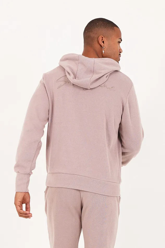 Sixth June Paris Sweats Knitwear Ribbed Drawstring Hoodie Taupe Beige 8211 Men Sixth June Paris Sweats Knitwear Ribbed Drawstring Hoodie Taupe Beige 8211 Men