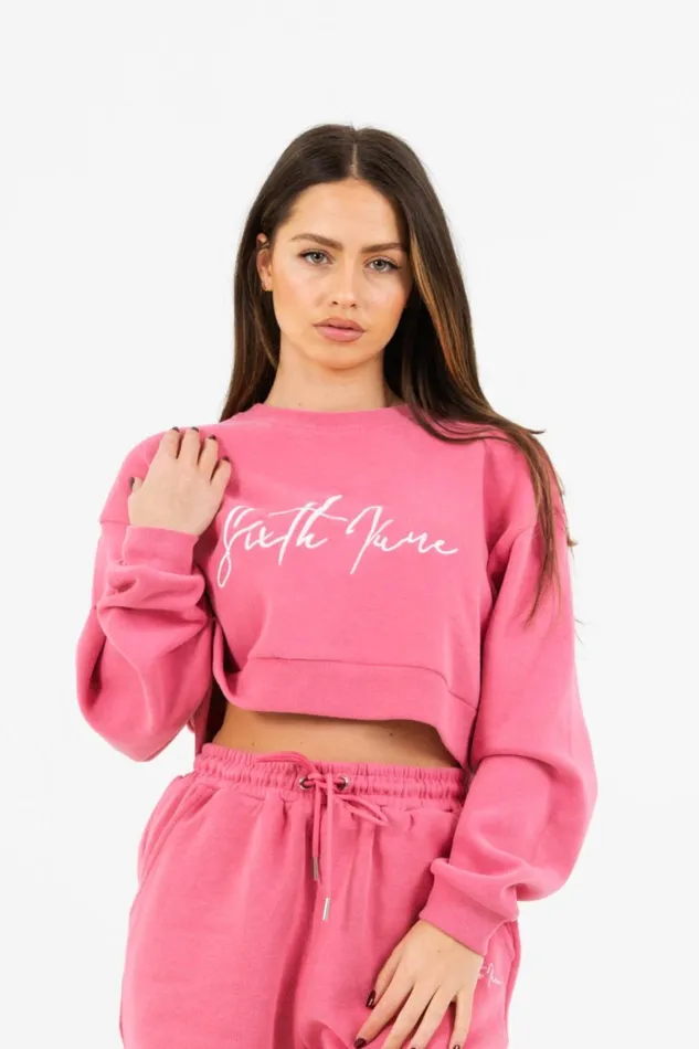 Sixth June Paris Sweats Knitwear Signature Soft Sweater Pink 8211 Women
