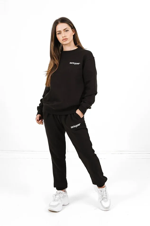 Sixth June Paris Sweats Knitwear Soft Embroidered Logo Sweatshirt Black 8211 Men Sixth June Paris Sweats Knitwear Soft Embroidered Logo Sweatshirt Black 8211 Men