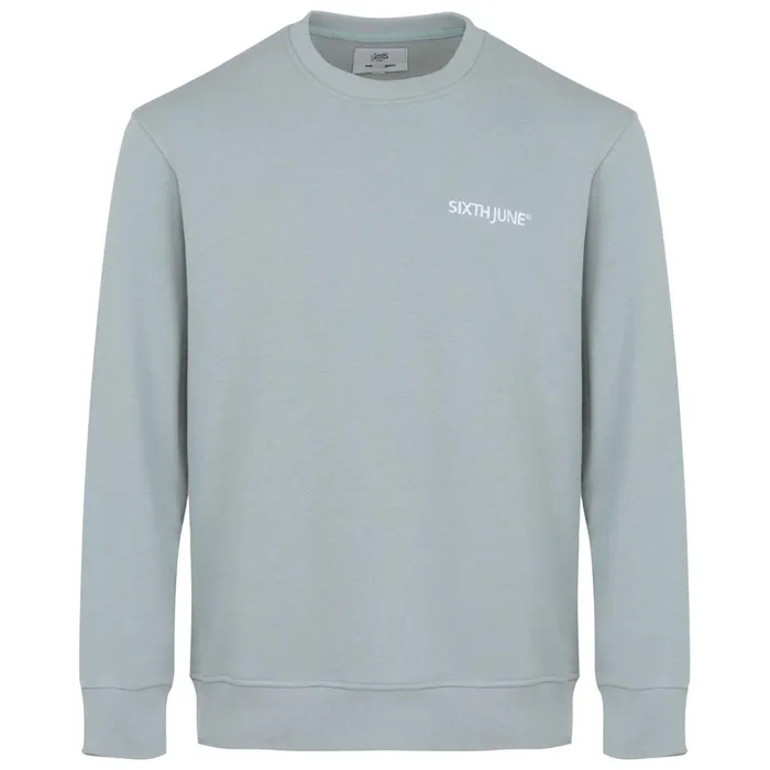 Sixth June Paris Sweats Knitwear Soft Embroidered Logo Sweatshirt Green Blue 8211 Men