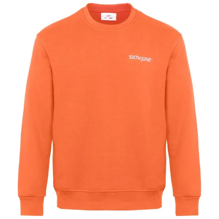 Sixth June Paris Sweats Knitwear Soft Embroidered Logo Sweatshirt Orange 8211 Men