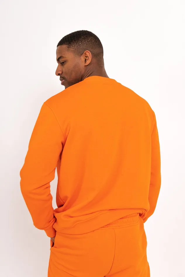 Sixth June Paris Sweats Knitwear Soft Embroidered Logo Sweatshirt Orange 8211 Men Sixth June Paris Sweats Knitwear Soft Embroidered Logo Sweatshirt Orange 8211 Men