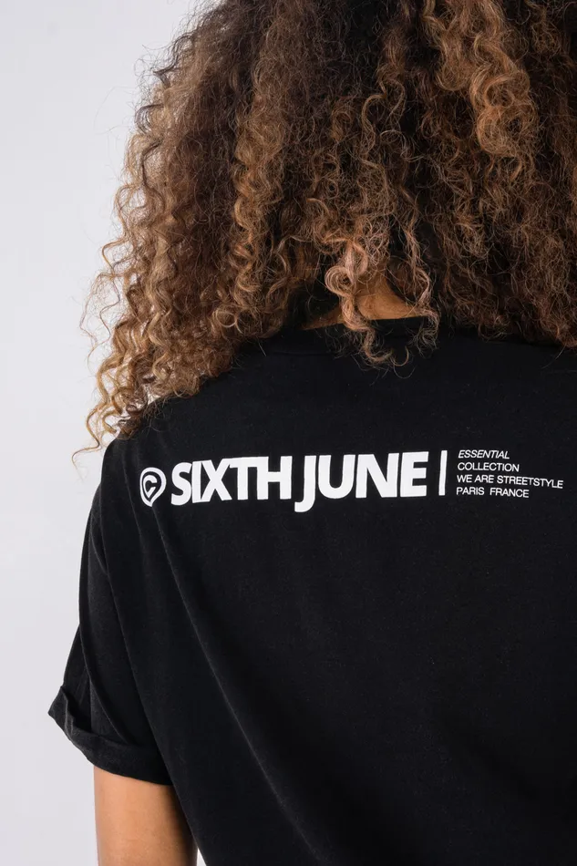 Sixth June Paris Tshirts Bodysuits Tops Printed Logo Tshirt Black 8211 Women Sixth June Paris Tshirts Bodysuits Tops Printed Logo Tshirt Black 8211 Women