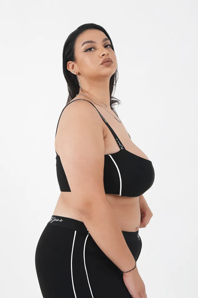 Sixth June Paris Tshirts Bodysuits Tops Ribbed Bra Curve Black 8211 Women Sixth June Paris Tshirts Bodysuits Tops Ribbed Bra Curve Black 8211 Women