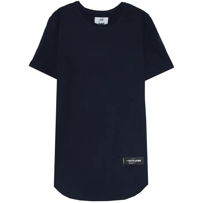 Sixth June Paris Tops Basic Rounded Tshirt Navy Blue 8211 Men