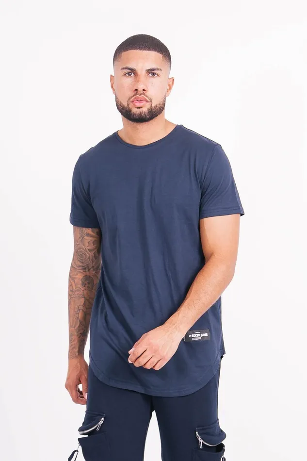 Sixth June Paris Tops Basic Rounded Tshirt Navy Blue 8211 Men Sixth June Paris Tops Basic Rounded Tshirt Navy Blue 8211 Men