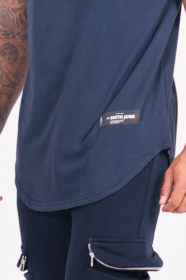 Sixth June Paris Tops Basic Rounded Tshirt Navy Blue 8211 Men Sixth June Paris Tops Basic Rounded Tshirt Navy Blue 8211 Men