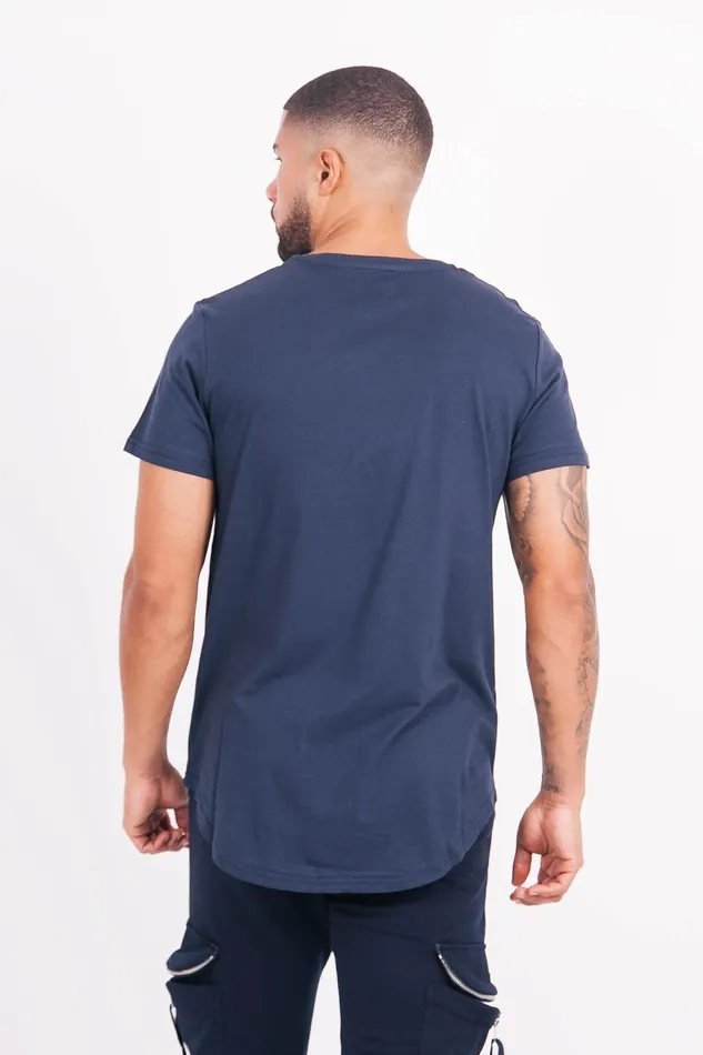 Sixth June Paris Tops Basic Rounded Tshirt Navy Blue 8211 Men Sixth June Paris Tops Basic Rounded Tshirt Navy Blue 8211 Men