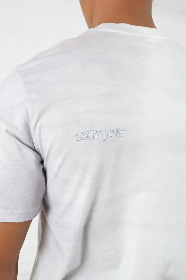 Sixth June Paris Tops Bicolored Embroidered Logo Tshirt Grey 8211 Men Sixth June Paris Tops Bicolored Embroidered Logo Tshirt Grey 8211 Men