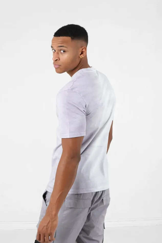 Sixth June Paris Tops Bicolored Embroidered Logo Tshirt Grey 8211 Men Sixth June Paris Tops Bicolored Embroidered Logo Tshirt Grey 8211 Men