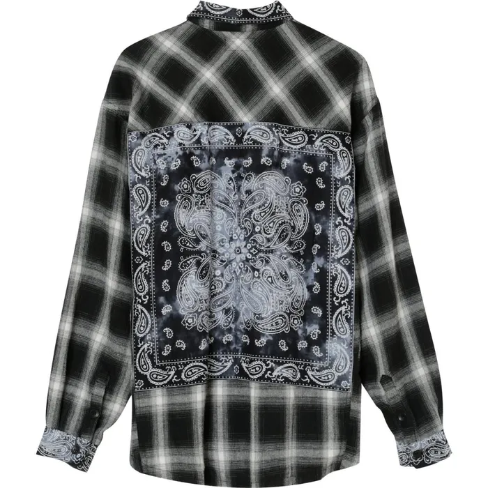 Sixth June Paris Tops Tartan Bandana Shirt Black 8211 Men