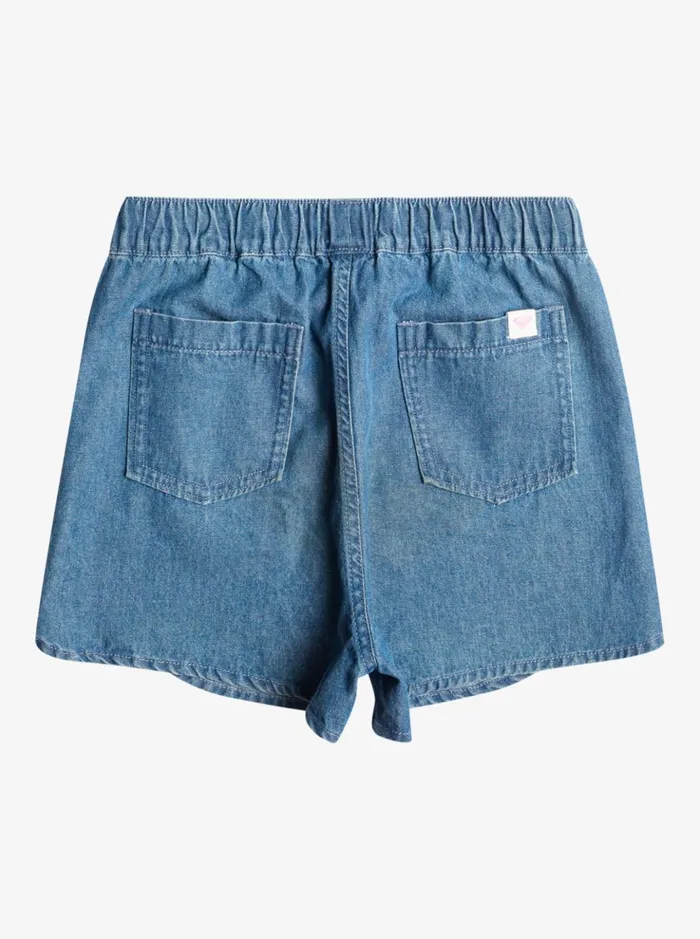 Skirts and Shorts Women Roxy Girl039s 416 Genial Moment Beach Shorts Medium Blue