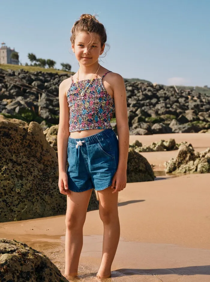 Skirts and Shorts Women Roxy Girl039s 416 Genial Moment Beach Shorts Medium Blue