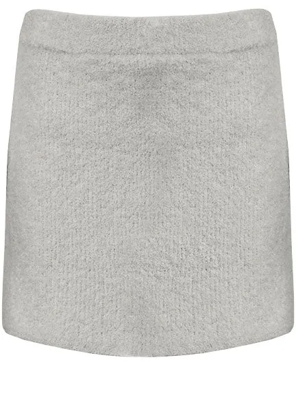 Skirts Women Clea 8211 Chloe Boucle Skirt in Grey The UNDONE