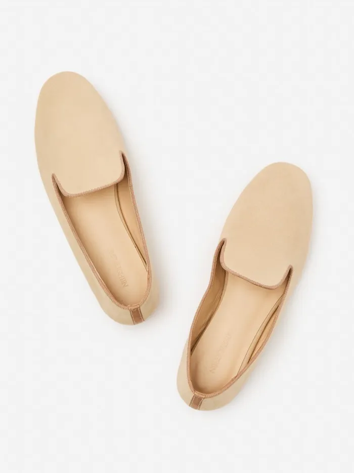 Sloane Suede Loafers Neutral Women JMcLaughlin Flats Sloane Suede Loafers Neutral Women JMcLaughlin Flats