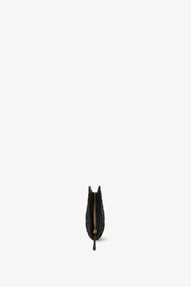 Small Bags Women The Row Sunset Clutch In Leather Black