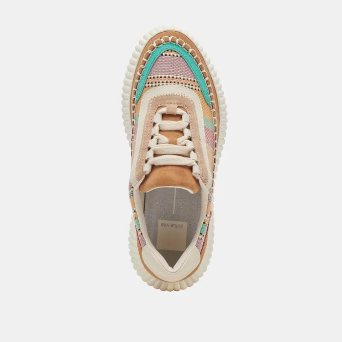 Sneakers Women Dolce Vita Dolen Sneakers Tan Multi Raffia