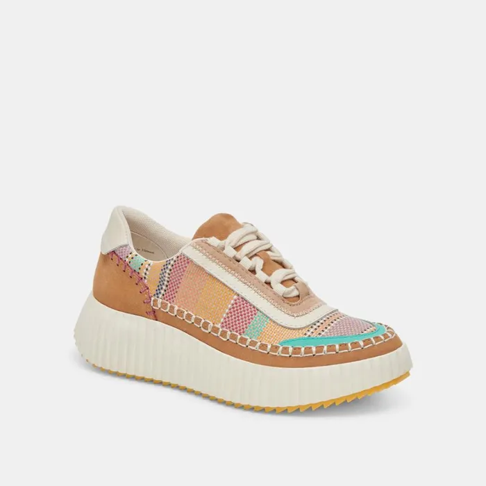 Sneakers Women Dolce Vita Dolen Sneakers Tan Multi Raffia