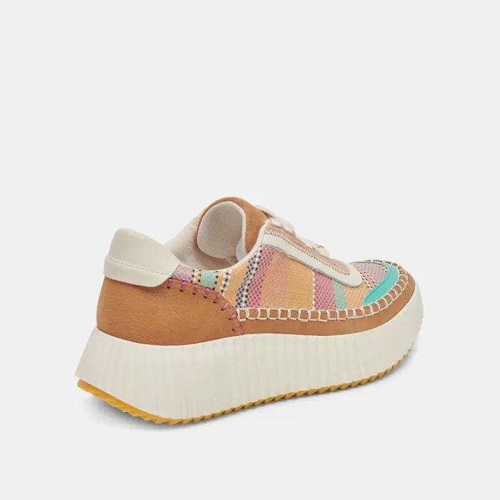 Sneakers Women Dolce Vita Dolen Sneakers Tan Multi Raffia