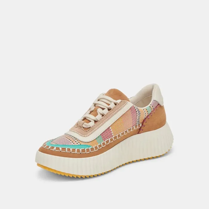 Sneakers Women Dolce Vita Dolen Sneakers Tan Multi Raffia