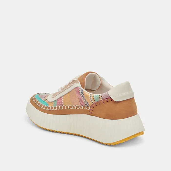 Sneakers Women Dolce Vita Dolen Sneakers Tan Multi Raffia