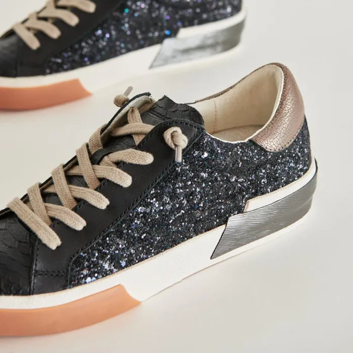 Sneakers Women Dolce Vita Zina Sneakers Black Shimmer Glitter